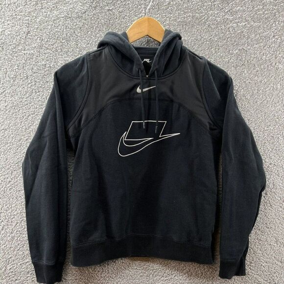 Nike Sample Not For Resale Black Reflective Center Check Hoodie